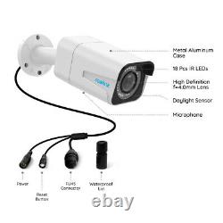 4-Pack Reolink 4K Ultra HD 8MP Add-on POE IP Security Camera Waterproof B800