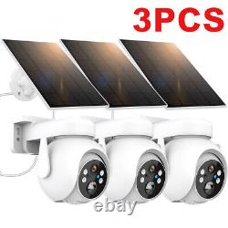 4 Pack Solar Powered Wireless WiFi Outdoor Pan/Tilt Home Security Camera System