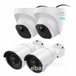 4pcs 5MP 1920p PoE IP Camera Security Surveillance Outdoor Home IR Night Vision