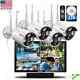 4x 3mp Cam, 10ch 2k 5mp Wifi Nvr Hdd Wired Security Camera System With 10 Monitor