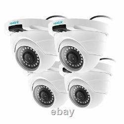 4x Add-on PoE IP Security Camera HD 4MP Audio Outdoor Reolink D400 Work with Kit