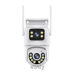 4x Dual Lens Security Camera System Outdoor Home WiFi IR Night Vision Camera US