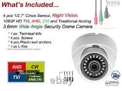4x HD Night Vision Outdoor Indoor CCTV Security Camera for Office Home Business