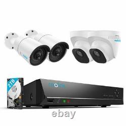 5MP 8CH POE Security Camera System Home Surveillance NVR Kit Reolink K8-520B2D2