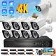 5mp Hd Outdoor Home Security Camera System 4ch 8ch Dvr Night Vision H. 265+ Cctv