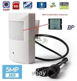 5MP HD POE Motion Detector Hidden IP Camera Built-in Audio/MIC/SD Card slot/WiFi