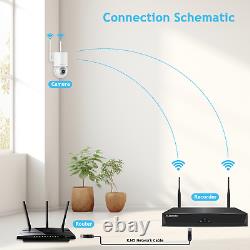 5MP Outdoor Wireless Home Security Camera System Wifi 10CH 3K NVR Long Range