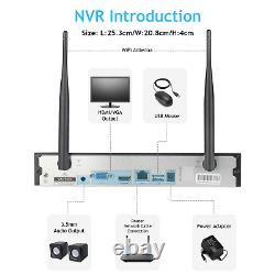 5MP PTZ WIFI Security IP Camera System Wireless Audio Outdoor Home Night Vision