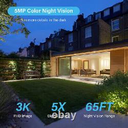 5MP PTZ WIFI Security IP Camera System Wireless Audio Outdoor Home Night Vision