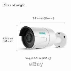 5MP PoE IP Security Camera Clear Night Vision Audio Outdoor Indoor 4pcs RLC-410