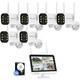 5mp Security Camera System Wireless Home Outdoor With 12 Monitor 2 Way Audio