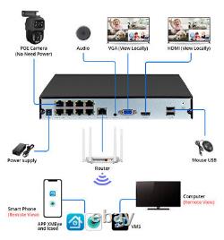 6MP 3K POE Security Camera System Outdoor 8CH NVR Video Home IP CCTV Auto Track