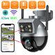 6mp Dual Lens Wifi Wireless 360 Outdoor Home Security Camera System Night Vision