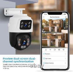 6MP POE Security Camera System with 4PCS PTZ Outdoor Home Security Cameras 8CH NVR