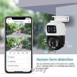 6MP POE Security Camera System with 4PCS PTZ Outdoor Home Security Cameras 8CH NVR