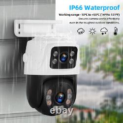 6MP POE Security Camera System with 4PCS PTZ Outdoor Home Security Cameras 8CH NVR