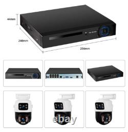 6MP POE Security Camera System with 4PCS PTZ Outdoor Home Security Cameras 8CH NVR