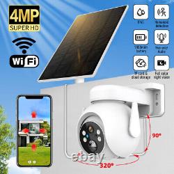 6PCS Solar Battery Powered Wifi Outdoor PTZ Home Security Camera System Wireless