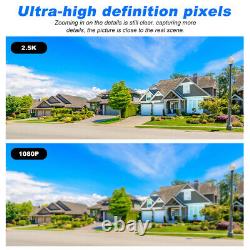 6PCS Solar Battery Powered Wifi Outdoor PTZ Home Security Camera System Wireless
