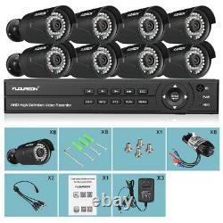 8CH 1080N AHD HDMI DVR Outdoor 3000TVL Home IR CCTV Security Camera System 1TB