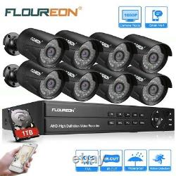 8CH 1080N AHD HDMI DVR Outdoor 3000TVL Home IR CCTV Security Camera System 1TB