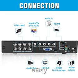 8CH 1080P 1080N DVR Kit IR IP66 3000TVL 2MP Camera Home CCTV Security System Kit