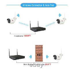 8CH 1080P CCTV Security Camera System Wifi Wireless Home Surveilance Outdoor 2MP