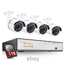 8CH 1080P POE Security IP Camera System 1TB 2MP HD Home Surveillance 5MP NVR Kit