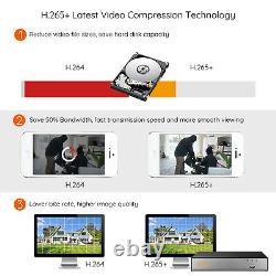 8CH 1080P POE Security IP Camera System 1TB 2MP HD Home Surveillance 5MP NVR Kit