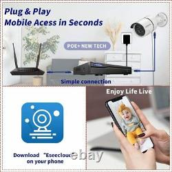 8CH 5MP DVR Wired 8ch Home Security Camera Outdoor System with Hard Drive 4pcs