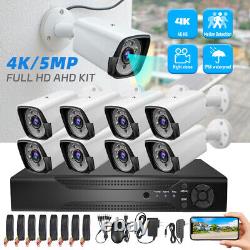 8CH 5MP Lite DVR 1080P Outdoor CCTV Home Security Camera System Kit Night Vision
