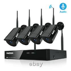 8CH Audio Wireless Camera 1080P Outdoor Indoor WIFI CCTV Security System HD NVR