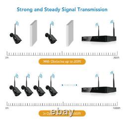 8CH Audio Wireless Camera 1080P Outdoor Indoor WIFI CCTV Security System HD NVR