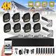 8ch H. 265+ 5mp Lite Dvr 1080p Outdoor Cctv Home Security Camera System Kit New