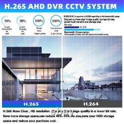8CH H. 265+ 5MP Lite DVR 1080P Outdoor CCTV PTZ Home Security Camera System Kit