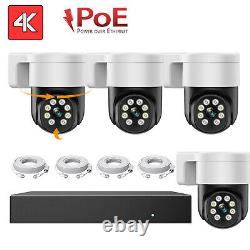 8CH NVR 4K/8MP POE Camera System 360°PTZ Wired Home Security Camera System Audio