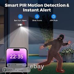 8CH NVR 4K/8MP POE Camera System 360°PTZ Wired Home Security Camera System Audio
