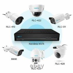 8CH PoE NVR 2TB HDD Network Video Recorder for Reolink Security Cameras RLN8-410