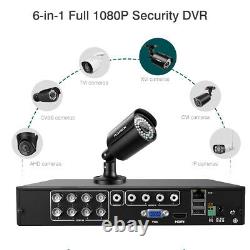 8CH True HD 1080P CCTV DVR IR Night Outdoor Home Video Security Camera System US