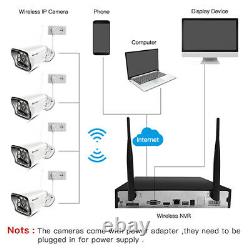 8CH Wifi Wireless Home Security Camera System NVR 1080P CCTV IR Night Vision