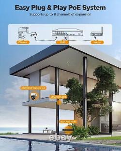 8MP 4K PoE Security Camera System Outdoor 8CH NVR Video Home IP CCTV Auto Track