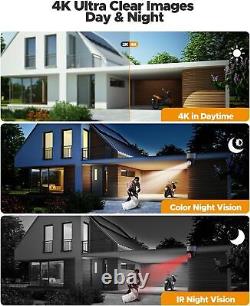 8MP 4K PoE Security Camera System Outdoor 8CH NVR Video Home IP CCTV Auto Track