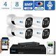 8 Channel 4k Nvr 4 X 8mp Starlight 4k Microphone Poe Ip Security Camera System
