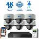 8 Channel 4k Nvr 6 8mp Poe Ip Ai Color Night Vision Dome Security Camera System