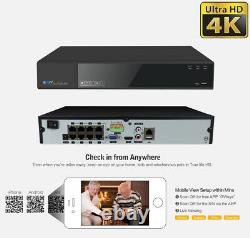 8 Channel 4K NVR 6 X 8MP PoE IP H. 265+ AI Smart Starlight Security Camera System