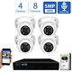 8 Channel 8mp 4k Nvr 4 X 5mp 1920p Poe Home Microphone Security Camera System 1t