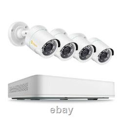 8 Channel H. 265+ 1080P DVR 2MP Wired Security Camera System Outdoor Day Night