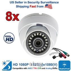 8x HD Indoor Outdoor Home CCTV Security Camera Day & Night Vision Weatherproof