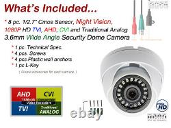 8x HD Indoor Outdoor Home CCTV Security Camera Day & Night Vision Weatherproof