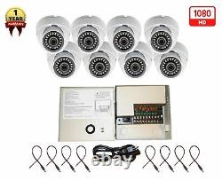 8x Night Vision Outdoor Home Office CCTV Security Dome Camera w Power Supply box